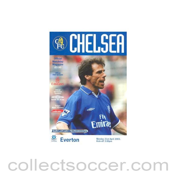 2003 - Chelsea v Everton official programme 21/04/2003