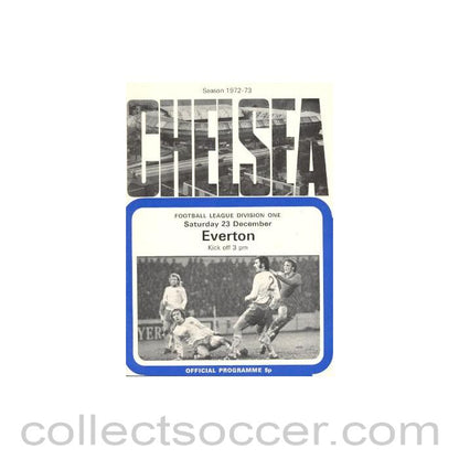 1972 - Chelsea v Everton official programme 23/12/1972