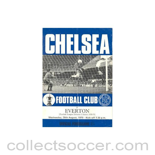 1970 - Chelsea v Everton official programme 26/08/1970