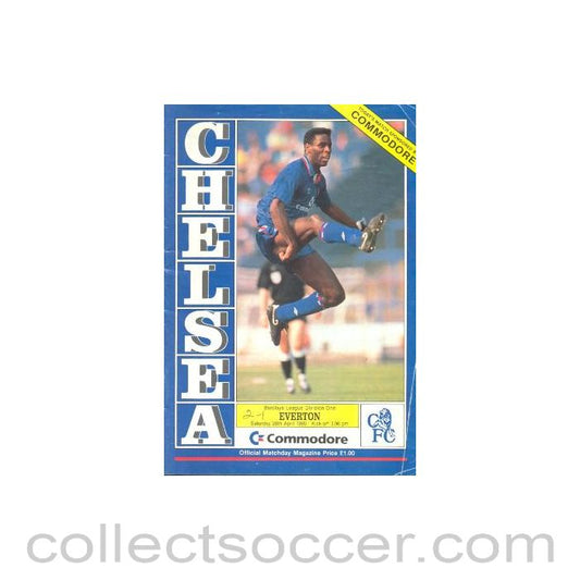 1990 - Chelsea v Everton official programme 28/04/1990
