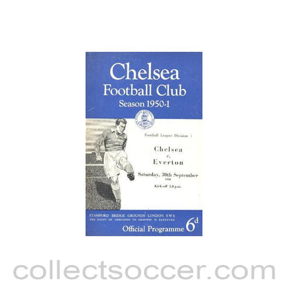 1950 - Chelsea v Everton official programme 30/09/1950