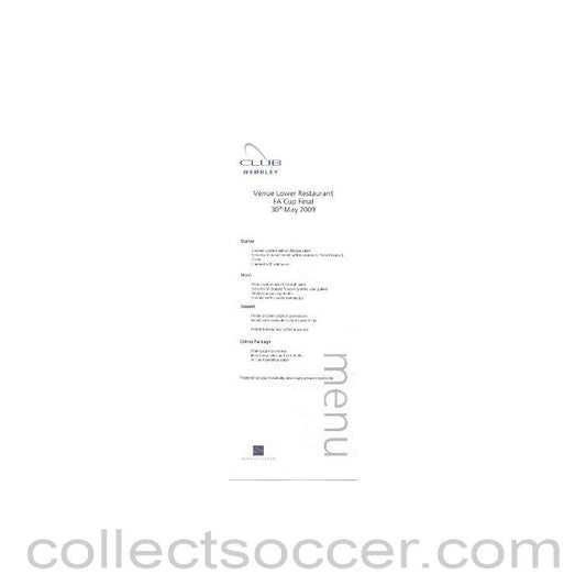 2009 - Chelsea v Everton FA Cup Final 30/05/2009 Menu