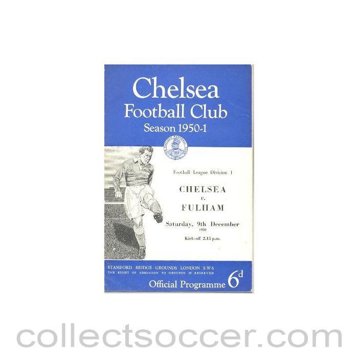 1950 - Chelsea v Fulham official programme 09/12/1950