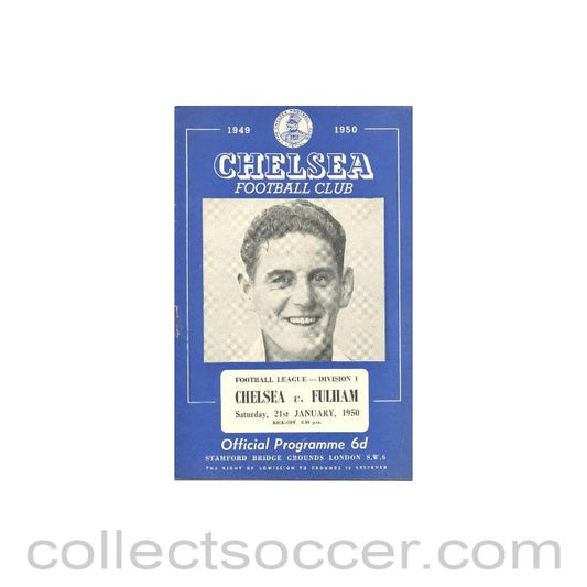 1950 - Chelsea v Fulham official programme 21/01/1950