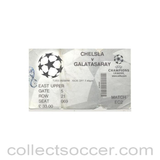 1999 - Chelsea v Galatasaray ticket 28/09/1999