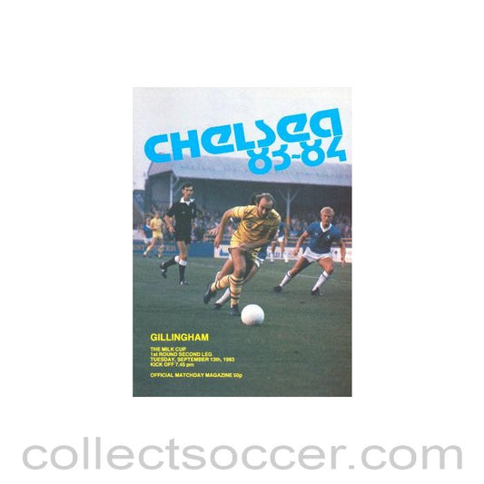 1983 - Chelsea v Gillingham official programme 13/09/1983