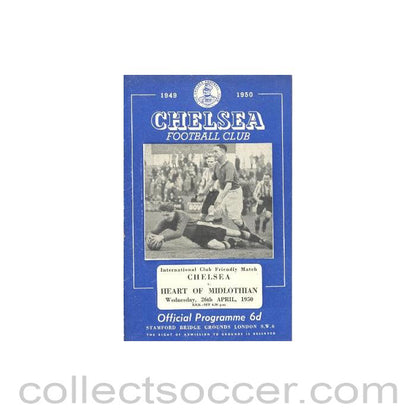 1950 - Chelsea v Heart of Midlothian official programme 26/04/1950