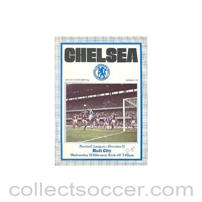 1976 - Chelsea v Hull City official programme 18/02/1976