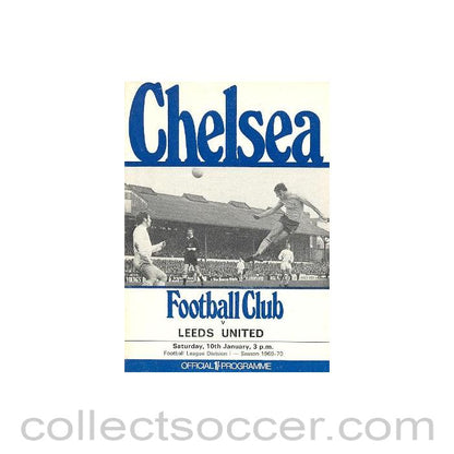 1970 - Chelsea v Leeds United official programme 10/01/1970