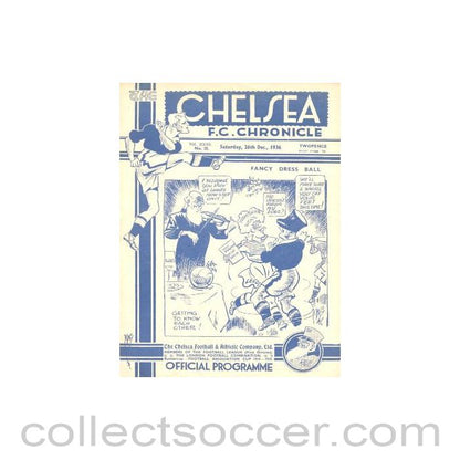 1936 - Chelsea v Leeds United official programme 26/12/1936