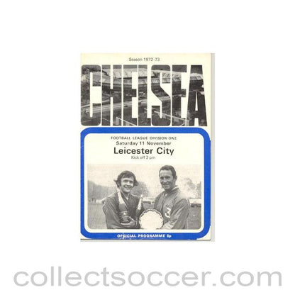 1972 - Chelsea v Leicester City official programme 11/11/1972