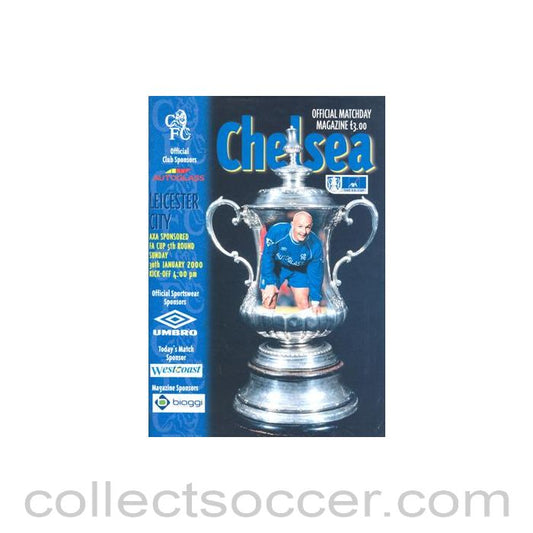 2000 - Chelsea v Leicester City official programme 30/01/2000 F.A. Cup