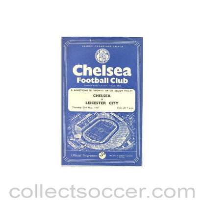 1957 - Chelsea v Leicester City official programme 02/05/1957
