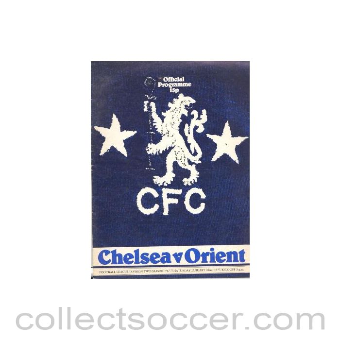 1977 - Chelsea v Leyton Orient official programme 22/01/1977