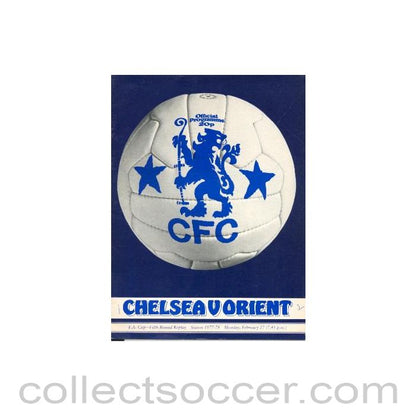 1978 - Chelsea v Leyton Orient official programme 27/02/1978