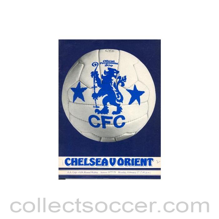 1978 - Chelsea v Leyton Orient official programme 27/02/1978