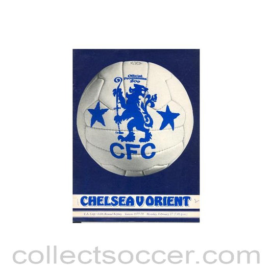1978 - Chelsea v Leyton Orient official programme 27/02/1978