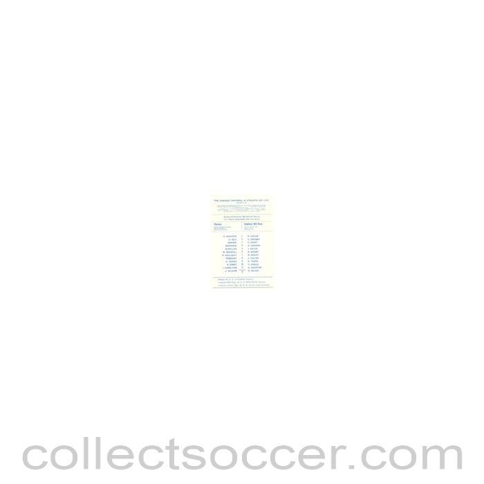 1967 - Chelsea v Limbury Old Boys official programme 04/12/1967