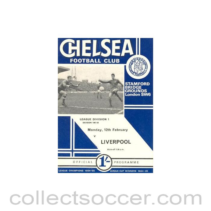 1968 - Chelsea v Liverpool official programme 12/02/1968