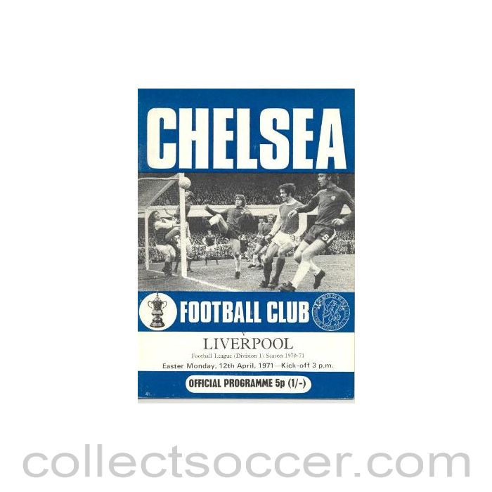 1971 - Chelsea v Liverpool official programme 12/04/1971