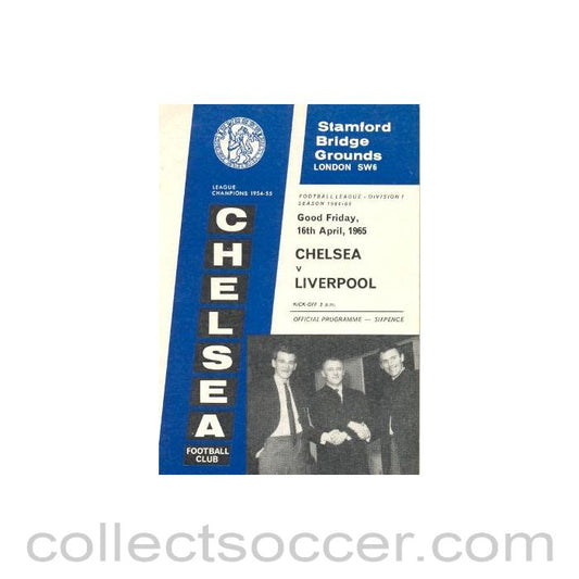 1965 - Chelsea v Liverpool official programme 16/04/1965
