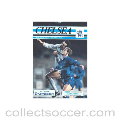 1991 - Chelsea v Luton Town official programme 06/04/1991