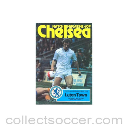 1982 - Chelsea v Luton Town official programme 08/05/1982