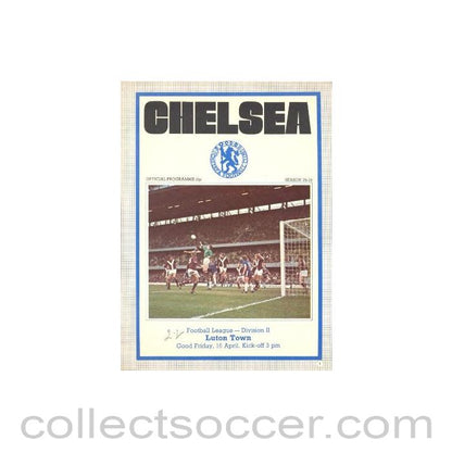 1976 - Chelsea v Luton Town official programme 16/04/1976