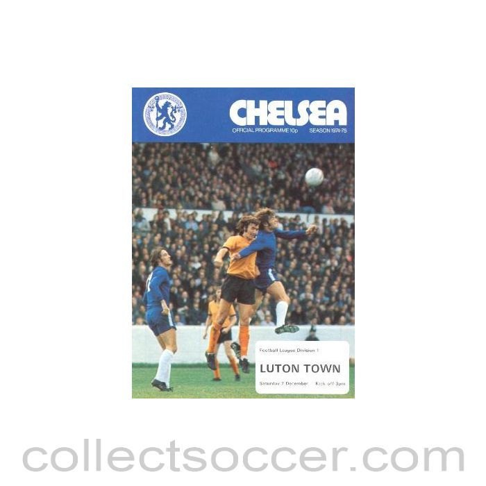 1974 - Chelsea v Luton Town official programme 07/12/1974