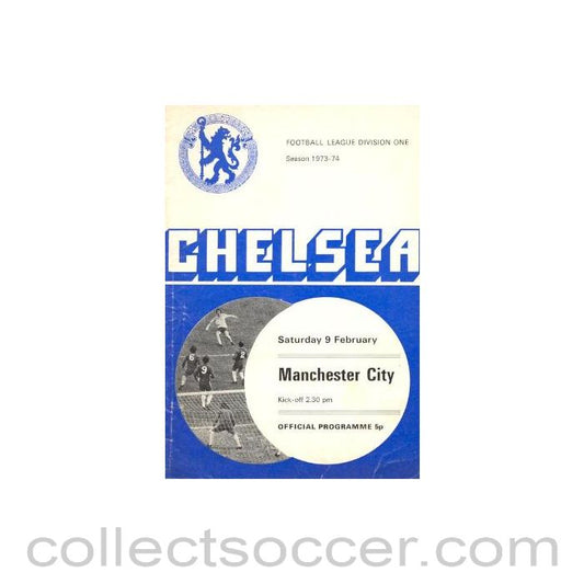 1974 - Chelsea v Manchester City official programme 09/02/1974