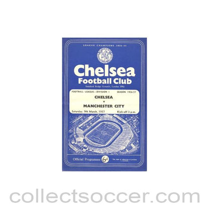 1957 - Chelsea v Manchester City official programme 09/03/1957