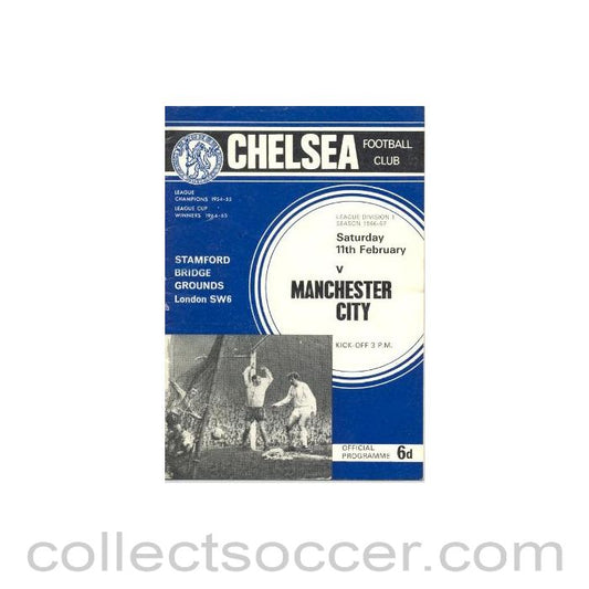 1967 - Chelsea v Manchester City official programme 11/02/1967 Football League