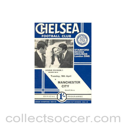 1968 - Chelsea v Manchester City official programme 16/04/1968
