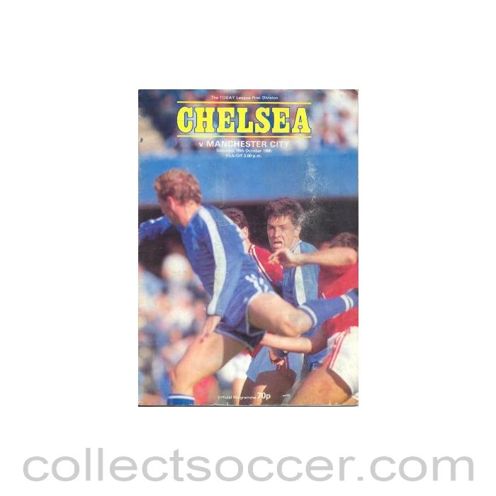 1986 - Chelsea v Manchester City official programme 18/10/1986