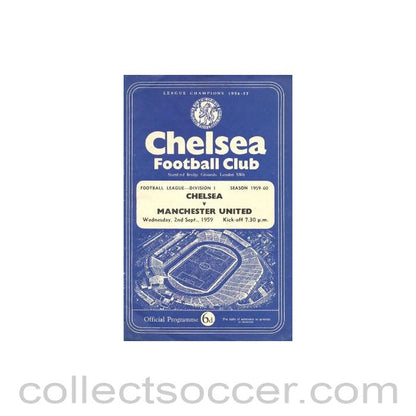 1959 - Chelsea v Manchester United official programme 02/09/1959