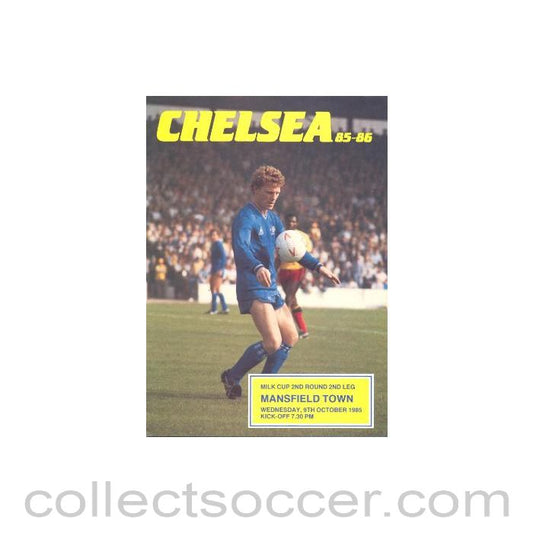 1985 - Chelsea v Mansfield Town official programme 09/10/1985
