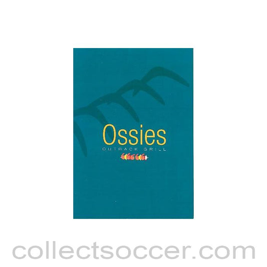 2001 - Chelsea v Middlesbrough Ossies menu 23/09/2001