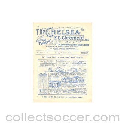 1921 - Chelsea v Middlesbrough official programme 30/04/1921