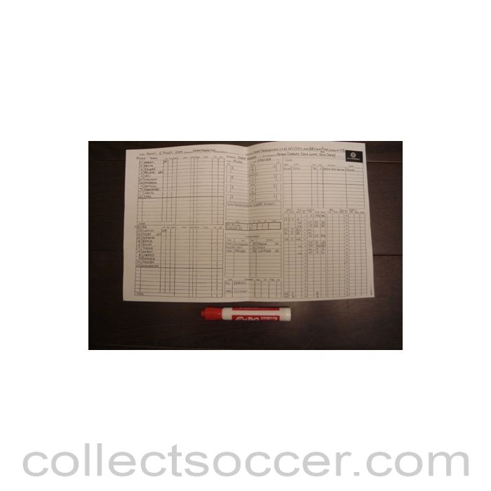 2004 - Milan v Chelsea 02/08/2004 handwritten teamsheet, Championsworld Series, Philadelphia 2004