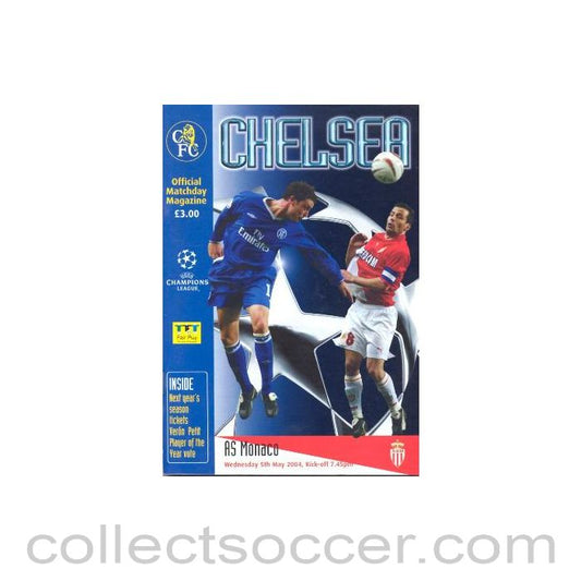 2004 - Chelsea v Monaco Official Programme 05/05/2004