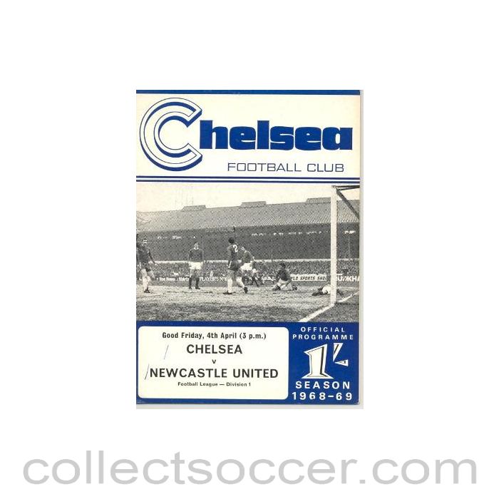 1969 - Chelsea v Newcastle United official programme 04/04/1969