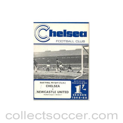 1969 - Chelsea v Newcastle United official programme 04/04/1969