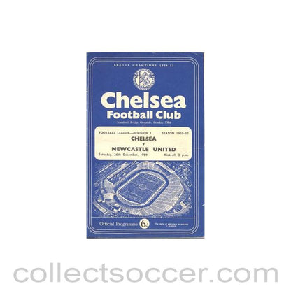 1959 - Chelsea v Newcastle United official programme 26/12/1959