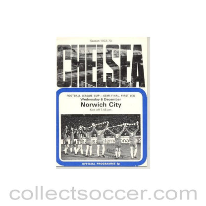 1972 - Chelsea v Norwich City official programme 06/12/1972