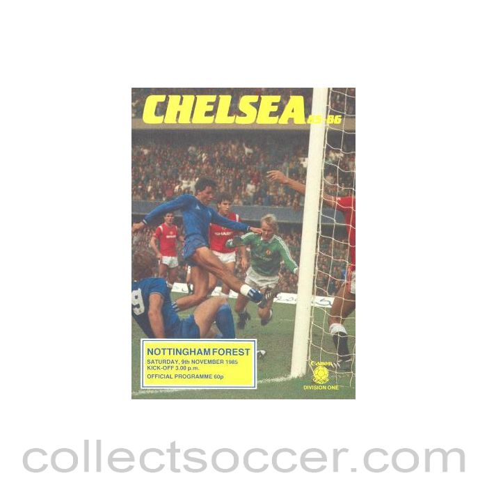 1985 - Chelsea v Nottingham Forest official programme 09/11/1985