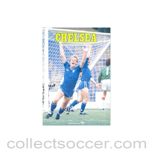 1986 - Chelsea v Nottingham Forest official programme 20/09/1986