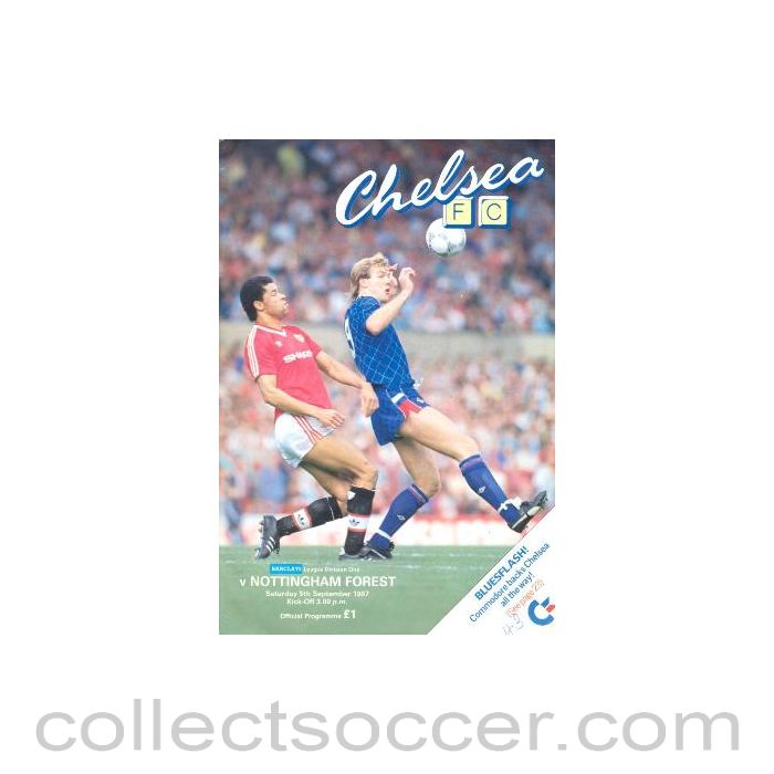 1987 - Chelsea v Nottingham Forest official programme 05/09/1987
