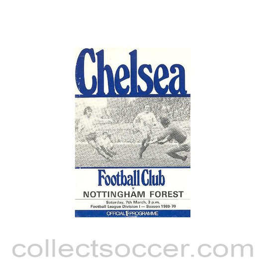 1970 - Chelsea v Nottingham Forest official programme 07/03/1970 Football League