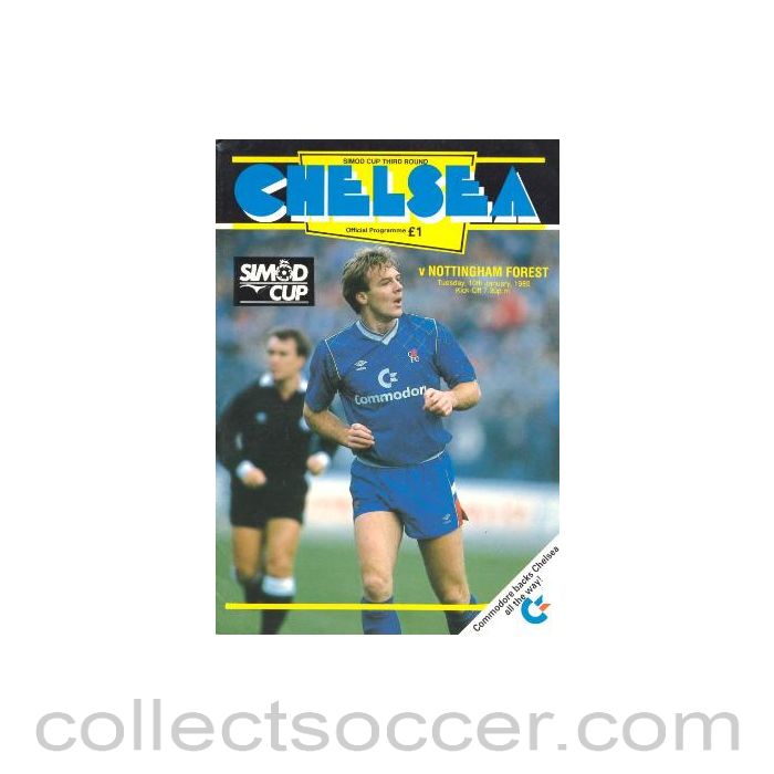1989 - Chelsea v Nottingham Forest official programme 10/01/1989