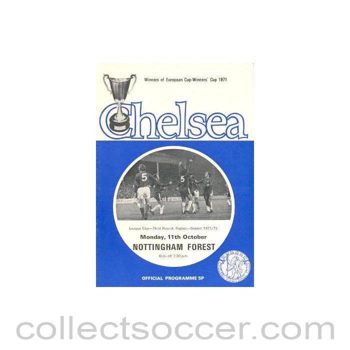 1971 - Chelsea v Nottingham Forest official programme 11/10/1971 Football League